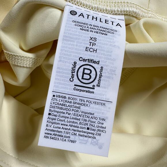 Athleta Ultra High Rise 7/8 Elation Leggings Light Yellow Glow Women's Sz XS NWT - Picture 5 of 10